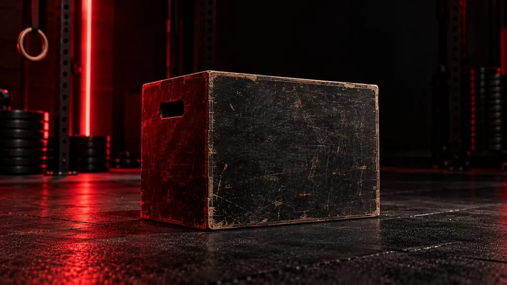 Plyo box in front of the rig